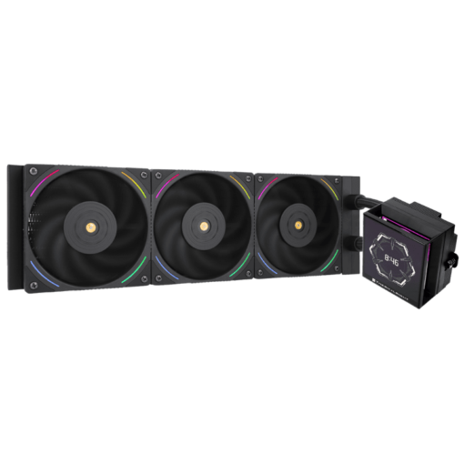 THERMALRIGHT Hyper Vision 360 ARGB Black AIO Liquid CPU Cooler - Black, IPS LCD Screen (480x480 Res), 360mm Radiator, ARGB