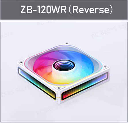 JONSBO ZB-360BR Black Fan Case - 3in1, 3x120mm 3Pin Reverse ARGB Fans, PWM, 4-Sides Infinity Mirror 24 1 6