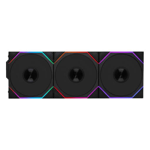 Lian Li UNI FAN TL120 Wireless Triple Black Fan (12TL1W3B) - 3x 120mm fans, 2.4 GHz Wireless Signal for RGB & Fan Control