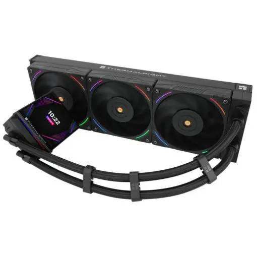 THERMALRIGHT Hyper Vision 360 ARGB Black AIO Liquid CPU Cooler - Black, IPS LCD Screen (480x480 Res), 360mm Radiator, ARGB