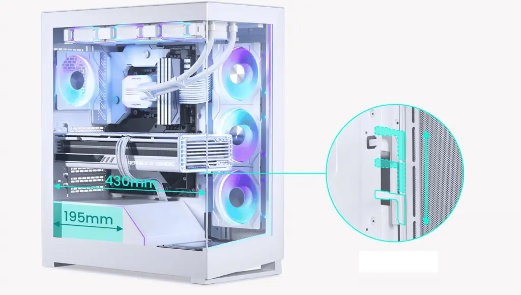 Phanteks NV5S Black ATX Tempered Glass Mid-Tower Case 27 5 1 1