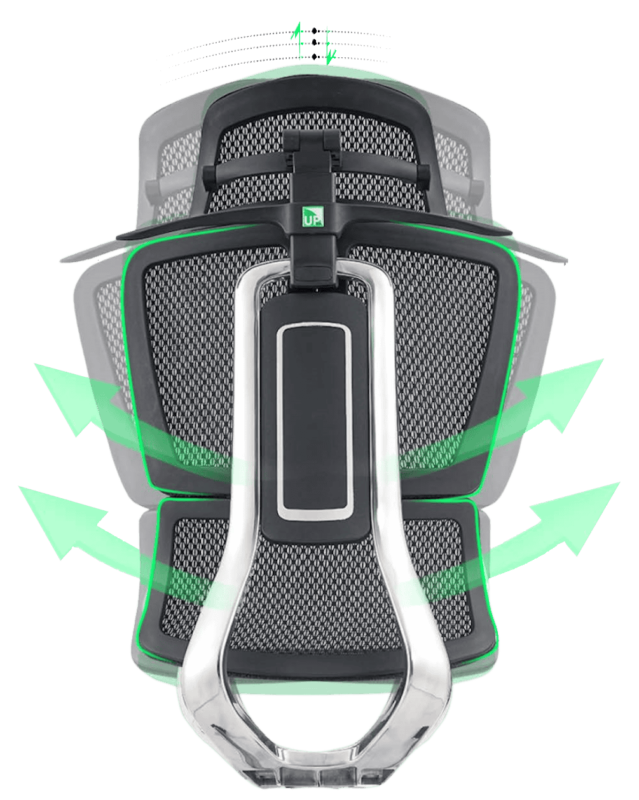 Upgen Nexus 2025 (Black/Grey) lưới Matrex Comfort USA Ergonomic Chair 30 5