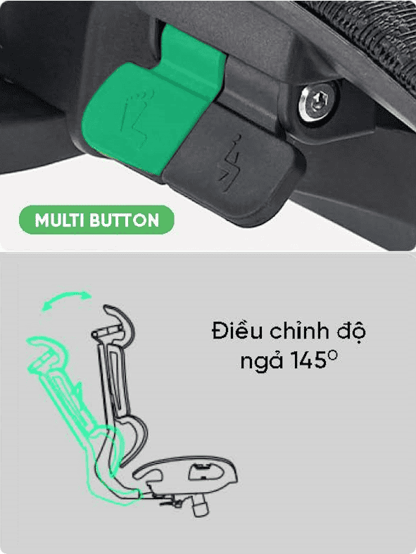 Upgen Nexus 2025 (Black/Grey) lưới Matrex Comfort USA Ergonomic Chair 32 8 1 3