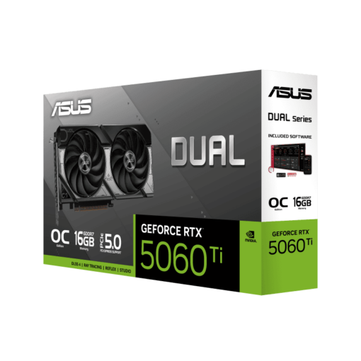 ASUS Dual GeForce RTX 5060Ti 16GB GDDR7 OC Edition (DUAL-RTX5060TI-O16G) Graphics Card