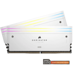 Trang chủ 14 CORSAIR Dominator Titanium RGB 64GB (2x32GB) (AMD Expo) Memory Kit – White, 64GB (2x16GB) 6000MHz CL30 (CMP64GX5M2B6000Z30W)