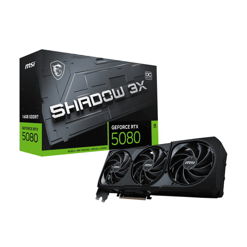 MSI GeForce RTX 5080 16G SHADOW 3X OC Graphics Card 16 MSI GeForce RTX™ 5080 16G SHADOW 3X OC pic 1