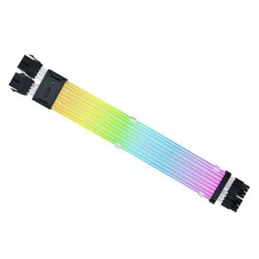 Lian Li Strimer Wireless CPU 2x8-PIN (PW8-1W-CPU) Addressable RGB Power Extension Cable - 260mm, 8 x light guide