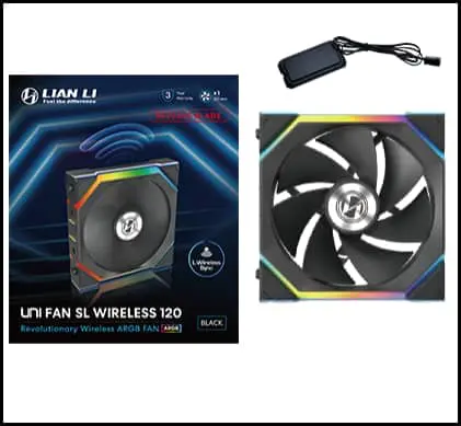 Lian Li UNI FAN SL Wireless LCD 120 Single White Fan (12SLLCD1W1W) - 1x 120mm fans, 1.6" LCD Display 58 SL pk 14
