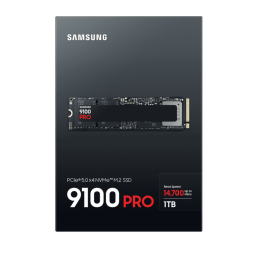 Samsung 9100 Pro 1TB (MZ-VAP1T0BW) SSD - PCIe® 5.0 x4, NVMe™ 2.0 interface, M.2 (2280) form factor, 14700 MB/s read, 13300 MB/s write