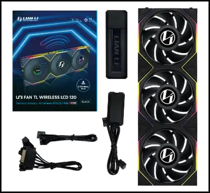 Lian Li UNI FAN TL120 Wireless Single Black Fan (12TL1W1B) - 1x 120mm fans, 2.4 GHz Wireless Signal for RGB & Fan Control 43 TL Wireless pg 003