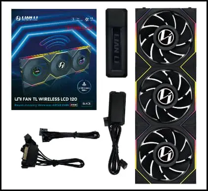 Lian Li UNI FAN TL120 Wireless Single Black Fan (12TL1W1B) - 1x 120mm fans, 2.4 GHz Wireless Signal for RGB & Fan Control 47 TL Wireless pg 007