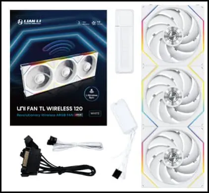 Lian Li UNI FAN TL120 Wireless Single Black Fan (12TL1W1B) - 1x 120mm fans, 2.4 GHz Wireless Signal for RGB & Fan Control 52 TL Wireless pg 012 c 1