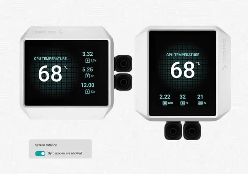 DeepCool MYSTIQUE 360 WH ARGB AIO Liquid CPU Cooler - White, 360mm Radiator, 5th Gen Pump 3400RPM AIO 2.8" 640x480 TFT LCD Screen, Anti-Leak Tech, FD12 ARGB WH Fans 32 WH 02 1 mb