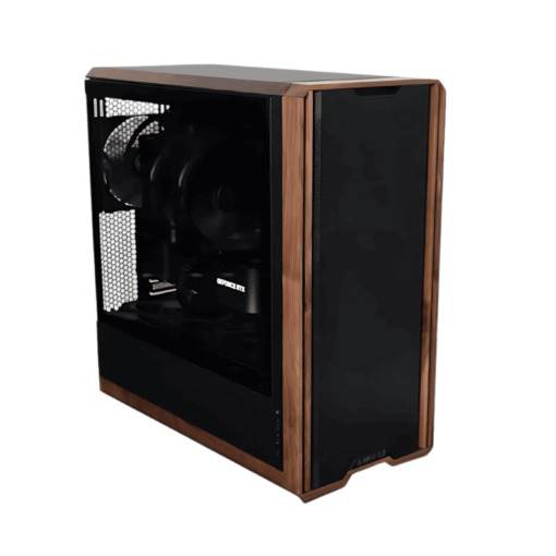 Lian Li LANCOOL 217 Black Case - 170mm ARGB front fans, wood panels, USB Type-C Port, Tempered Glass Side Panel