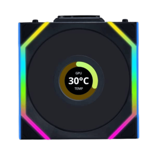 Lian Li UNI FAN SL Wireless LCD 120 Single Black Fan (12SLLCD1W1B) - 1x 120mm fans, 1.6" LCD Display