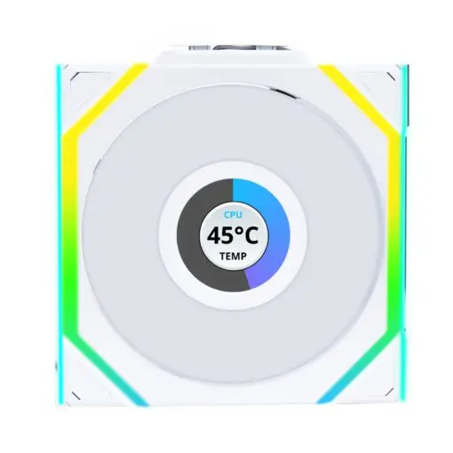 Lian Li UNI FAN SL Wireless LCD 120 Single White Fan (12SLLCD1W1W) - 1x 120mm fans, 1.6" LCD Display