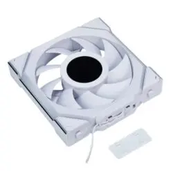 Lian Li UNI FAN SL Wireless LCD 120 Reverse Blade Triple White Fan (12RSLLCD1W3W) - 3x 120mm fans, 1.6" LCD Display, 2.4 GHz Wireless Signal for RGB & Fan Control 13 sl w 04 a