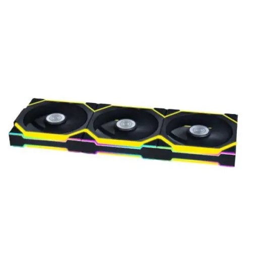 Lian Li UNI FAN SL Wireless LCD 120 Reverse Blade Triple Black Fan (12RSLLCD1W3B) - 3x 120mm fans, 1.6" LCD Display, 2.4 GHz Wireless Signal for RGB & Fan Control