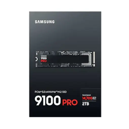 Samsung 9100 Pro 2TB (MZ-VAP2T0BW) SSD - PCIe® 5.0 x4, NVMe™ 2.0 interface, M.2 (2280) form factor, 14700 MB/s read, 13400 MB/s write