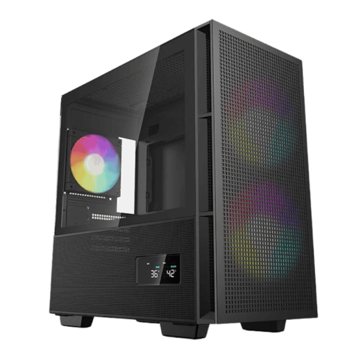 DEEPCOOL CH360 DIGITAL Black High Airflow Reimagined M-ATX Case