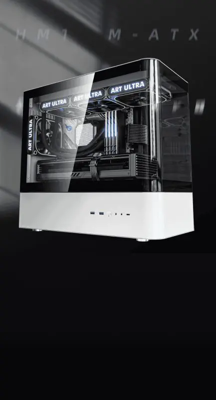 QC.Art HM1 Sea View M-ATX Tower Case 64 3 5