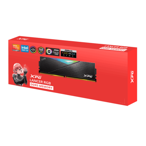 ADATA XPG LANCER RGB 64GB Memory Kit - Black, 64GB(2 x 32GB) 6000MHz CL30 DDR5 (AX5U6000C3032G-DCLARBK)