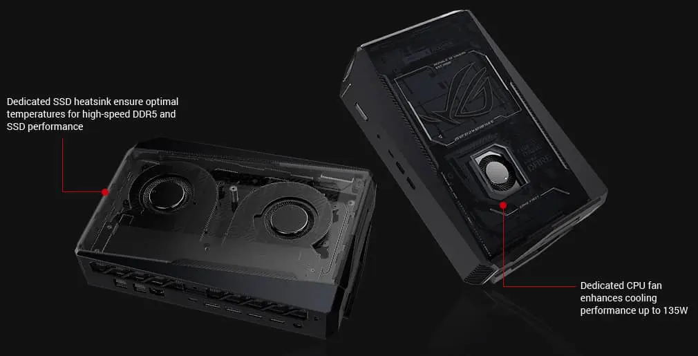 ASUS ROG NUC (2025) NUC15JNK (RNUC15JNK9X28AAU) Gaming Desktop mini PC - Ultra 9 275HX, 32GB (2x16GB) 6400 DDR5, 2TB M.2 2280 NVMe™ PCIe® 4.0, RTX 5080 Laptop GPU, Win 11 Home 56 Advanced Thermal Design
