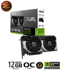 ASUS Dual GeForce RTX 5070 12GB GDDR7 OC Edition (DUAL-RTX5070-O12G) Graphics Card