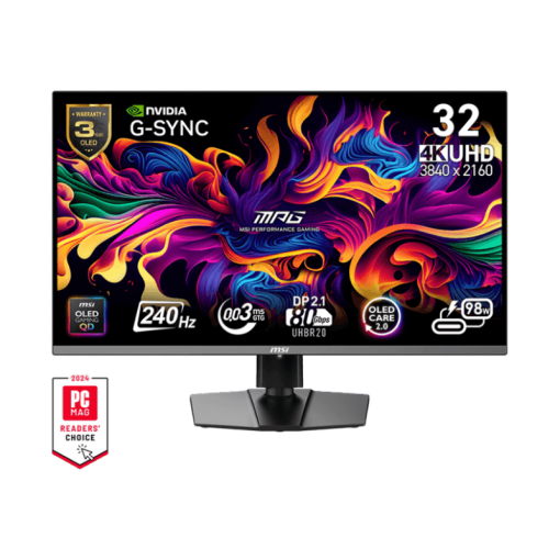 MSI MPG 322URX QD-OLED Gaming Monitor - 31.5 inch, 16:9 UHD (3840x2160) 240Hz 0.03ms