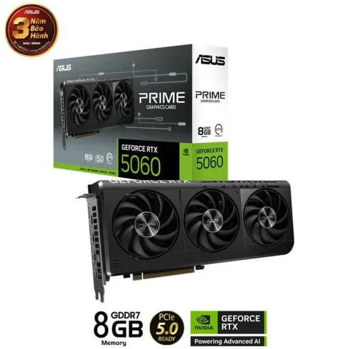 ASUS PRIME GeForce RTX 5060 8GB GDDR7 (PRIME-RTX5060-8G) Graphics Card