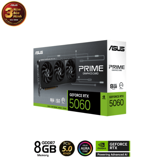 ASUS PRIME GeForce RTX 5060 8GB GDDR7 (PRIME-RTX5060-8G) Graphics Card