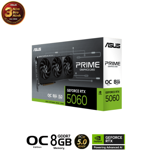 ASUS PRIME GeForce RTX 5060 8GB GDDR7 OC Edition (PRIME-RTX5060-O8G) Graphics Card