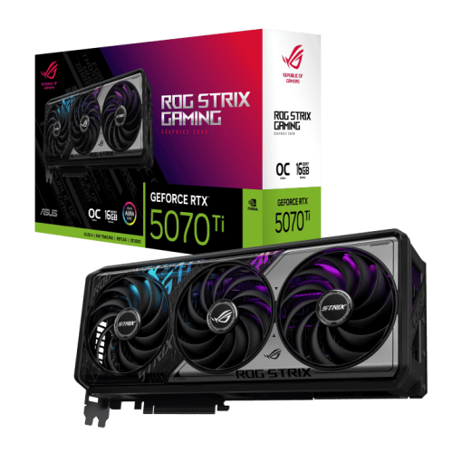 ASUS ROG Strix GeForce RTX 5070Ti OC Edition 16GB GDDR7 (ROG-STRIX-RTX5070TI-O16G-GAMING) Graphics Card