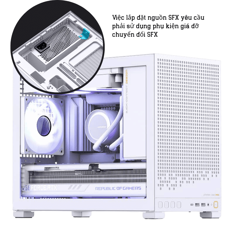 Jonsbo D32 PRO White M-ATX Case 51 SFX phu kien gia do
