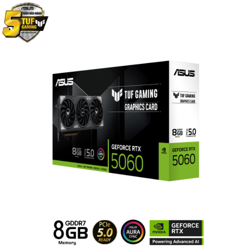 ASUS TUF Gaming GeForce RTX 5060 8GB GDDR7 (TUF-RTX5060-8G-GAMING) Graphics Card
