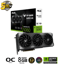 ASUS TUF Gaming GeForce RTX 5060 8GB GDDR7 OC Edition (TUF-RTX5060-O8G-GAMING) Graphics Card