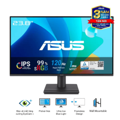 ASUS VA249HG Eye Care Monitor - 24 inch, IPS, FHD (1920x1080) Frameless, 99% sRGB, 120Hz, 1ms MPRT, HDMI + VGA