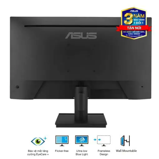 ASUS VA249HG Eye Care Monitor - 24 inch, IPS, FHD (1920x1080) Frameless, 99% sRGB, 120Hz, 1ms MPRT, HDMI + VGA