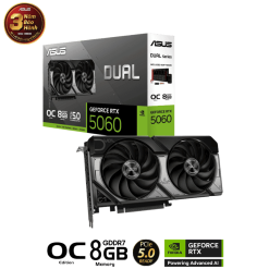 ASUS Dual GeForce RTX 5060 8GB GDDR7 OC Edition (DUAL-RTX5060-O8G) Graphics Card
