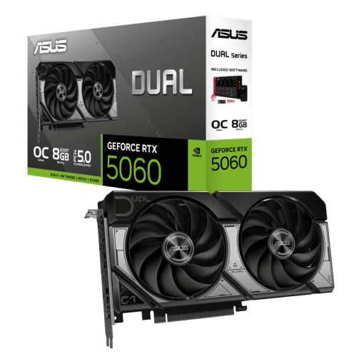 ASUS Dual GeForce RTX 5060 8GB GDDR7 OC Edition (DUAL-RTX5060-O8G) Graphics Card