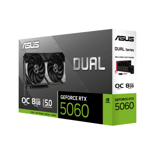 ASUS Dual GeForce RTX 5060 8GB GDDR7 OC Edition (DUAL-RTX5060-O8G) Graphics Card