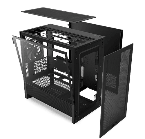 NZXT H3 Flow White MATX Airflow Case - All White, 1x F120Q (CV) Fan 27