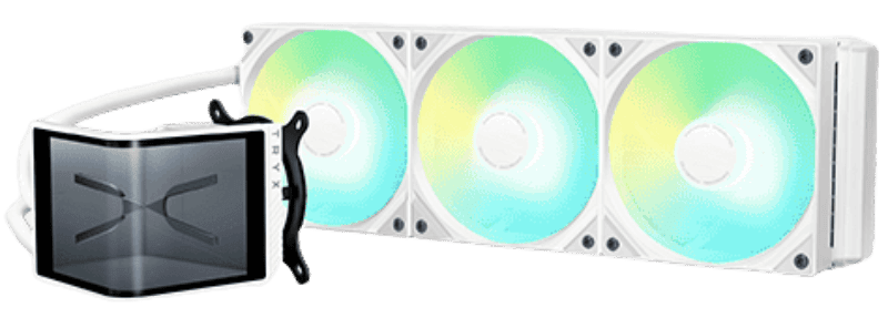 TRYX PANORAMA SE ARGB 360 WHITE AIO Liquid CPU Cooler - 6.5inch curved screen, 360mm radiator, Asetek Adela pump, 3x ARGB Gen2 Fans 17 1 1 3 SE360WH