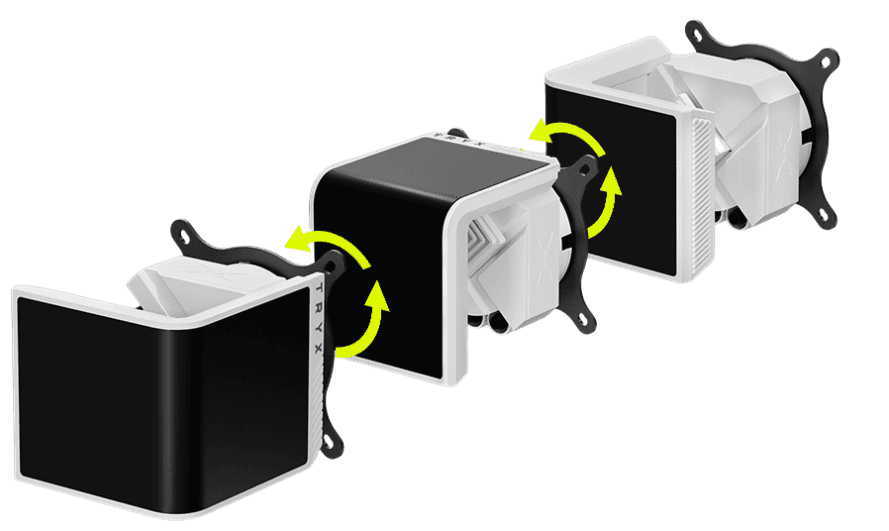 TRYX PANORAMA SE ARGB 360 WHITE AIO Liquid CPU Cooler - 6.5inch curved screen, 360mm radiator, Asetek Adela pump, 3x ARGB Gen2 Fans 15 1 3 SE360WH