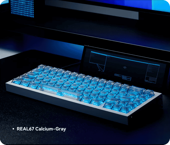 HE MelGeek REAL67 Rapid Trigger Keyboard - 65%, Hall Effect Magnetic Switch, Snap Tap, 8K Polling Rate 55 19 1