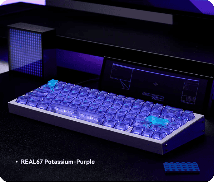 HE MelGeek REAL67 Rapid Trigger Keyboard - 65%, Hall Effect Magnetic Switch, Snap Tap, 8K Polling Rate 56 19 2