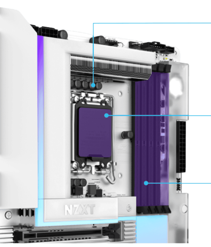 NZXT N9 Z890 Black Wi-Fi 7 Mainboard - Full Cover & RGB (N9-Z89XT-B1) 18 2 1