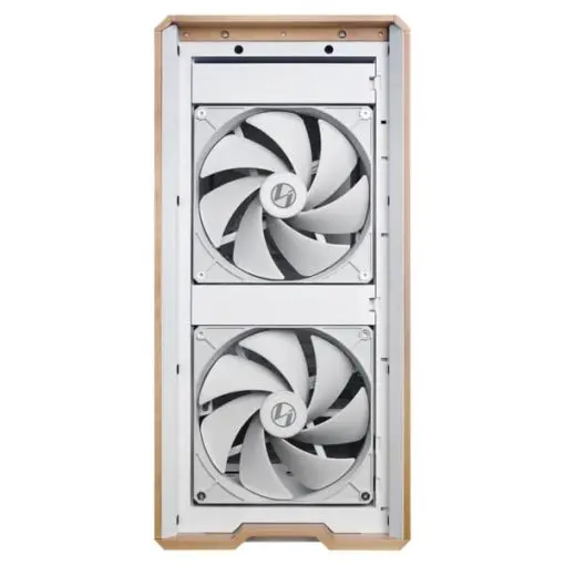 Lian Li LANCOOL 217 White Case - 170mm ARGB front fans, wood panels, USB Type-C Port, Tempered Glass Side Panel