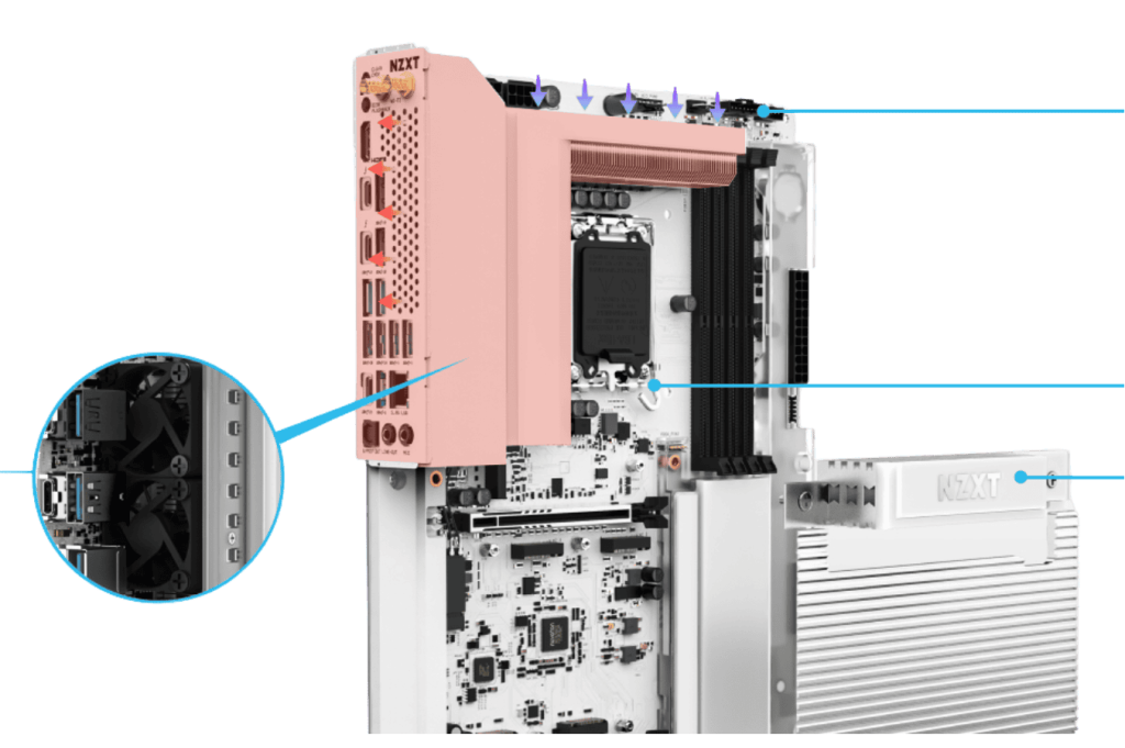 NZXT N9 Z890 Black Wi-Fi 7 Mainboard - Full Cover & RGB (N9-Z89XT-B1) 20 3 1 1