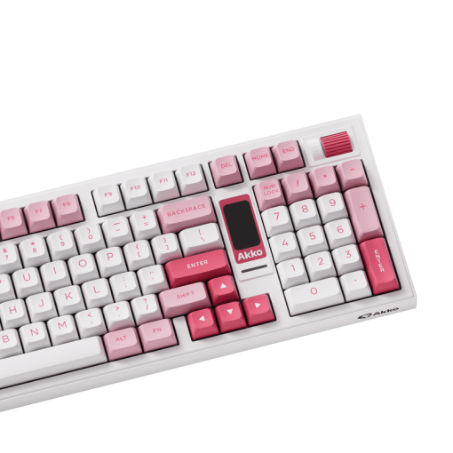 AKKO 5098B Prunus Lannesiana Keyboard - 98%, TFT LCD screen, Multi-modes, Gasket mount, PBT Dye-Sub Keycaps, Hotswap, 8000mAh